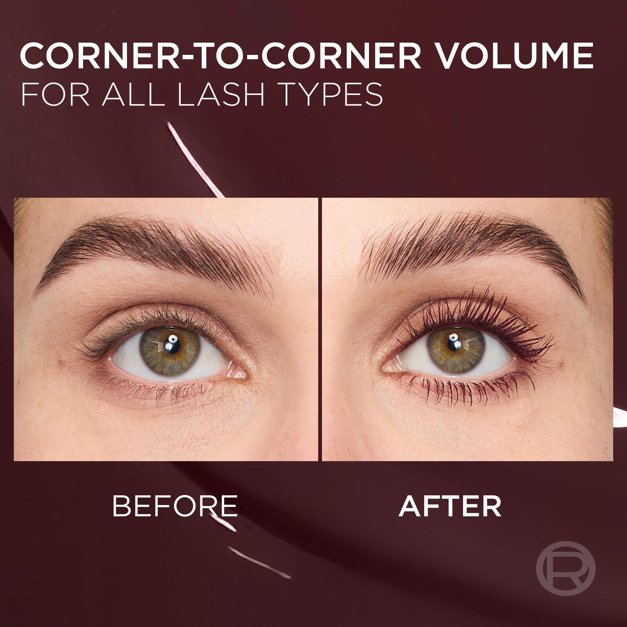 Panorama mascara bristle brush enables precise root-to-tip application.