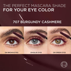 Lashes fanned from inner to outer corners with smooth coating.