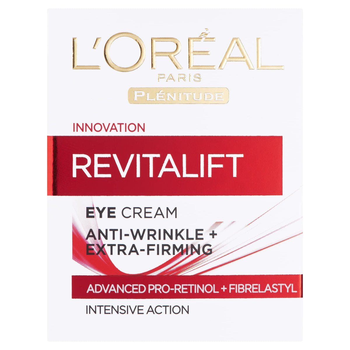 L’Oréal Paris Plénitude Revitalift eye cream packaging for easy, on-the-go use