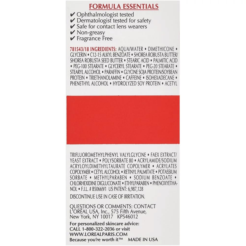 L'Oreal Paris RevitaLift eye cream application demonstrates gentle daily use