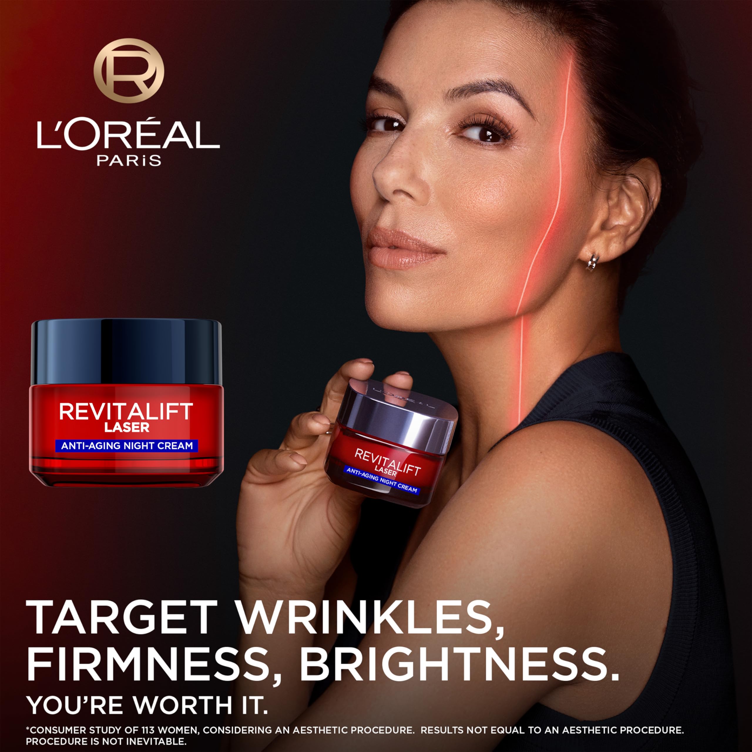 L'Oreal Paris Revitalift Laser Renew Night Cream jar-front shot suggesting premium anti-aging care