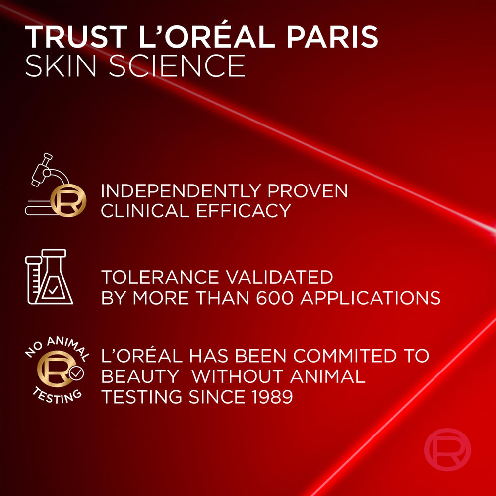 L'Oreal Paris Revitalift Laser Renew Night Cream in use on the neck and jawline