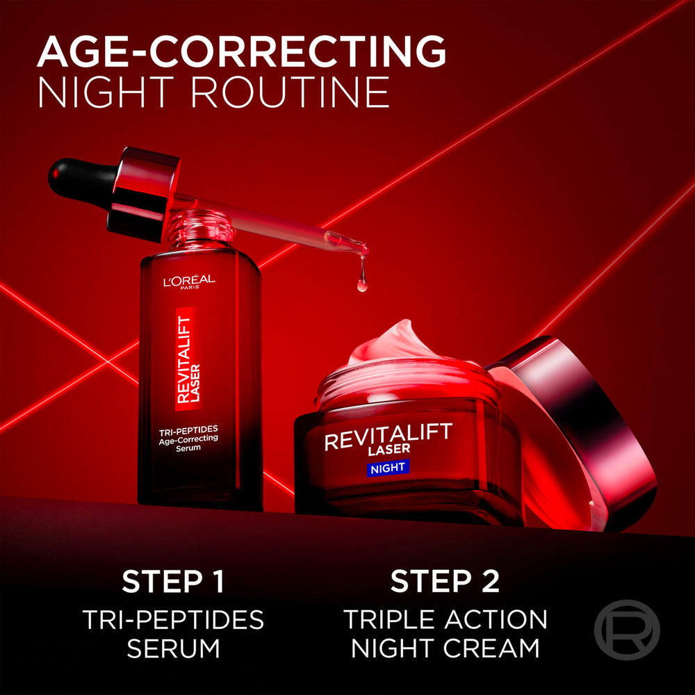 L'Oreal Paris Revitalift Laser Renew Night Cream jar-detail highlighting premium packaging