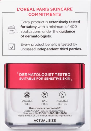 Sensitive skin-tested badge on Revitalift packaging
