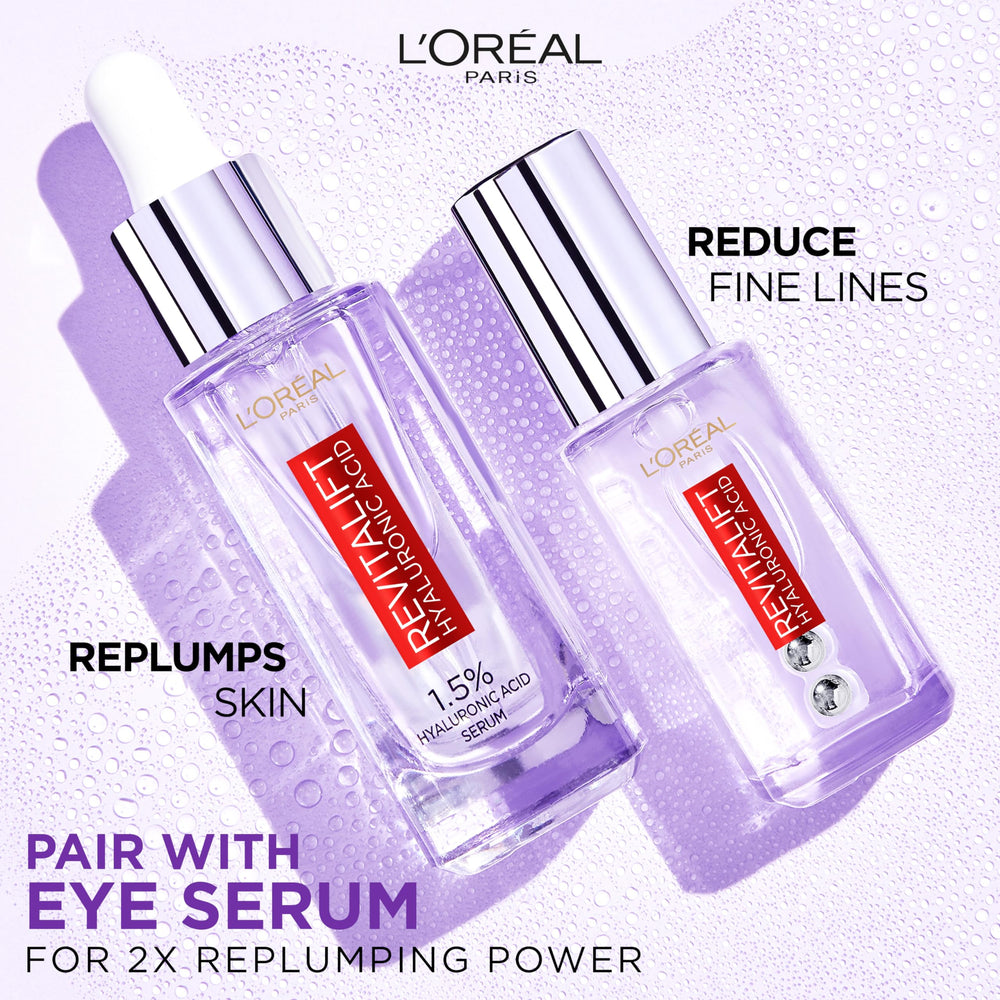 Fingertip applying Revitalift Filler serum for instant hydration