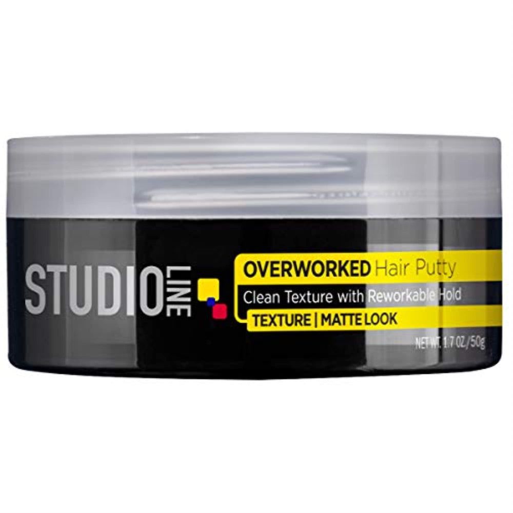 L'Oreal Paris Studio Line texture-overworked-hair-putty for short, defined styles.