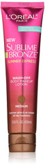 L'Oreal Paris Sublime Bronze Summer Express bottle application for instant bronze glow