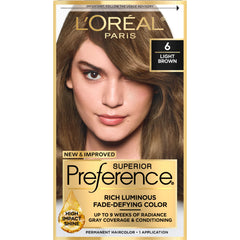 L’Oréal Paris Superior Preference bottle-dye showing fade-defying color and shine