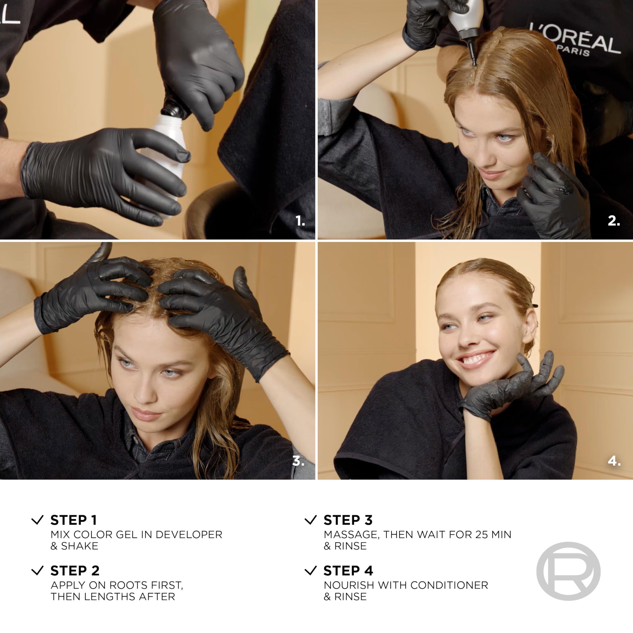 Shine finish on hair color from L’Oréal Paris Superior Preference for a luminous look