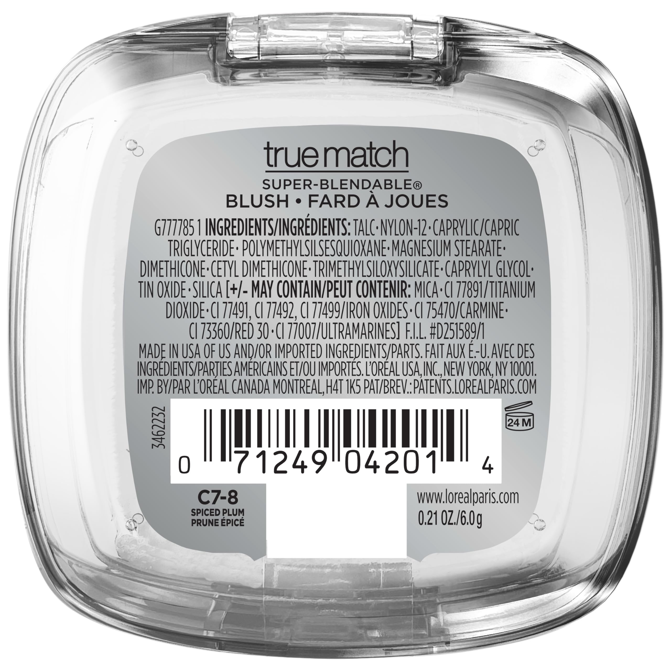 L'Oreal Paris True Match Blush Spiced Plum swirled on cheek for seamless blend.