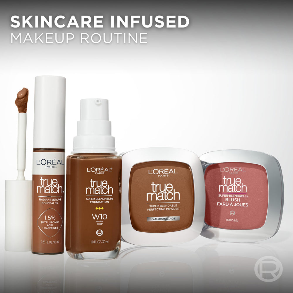 L'Oreal Paris True Match foundation true-to-skin finish across deep tones.