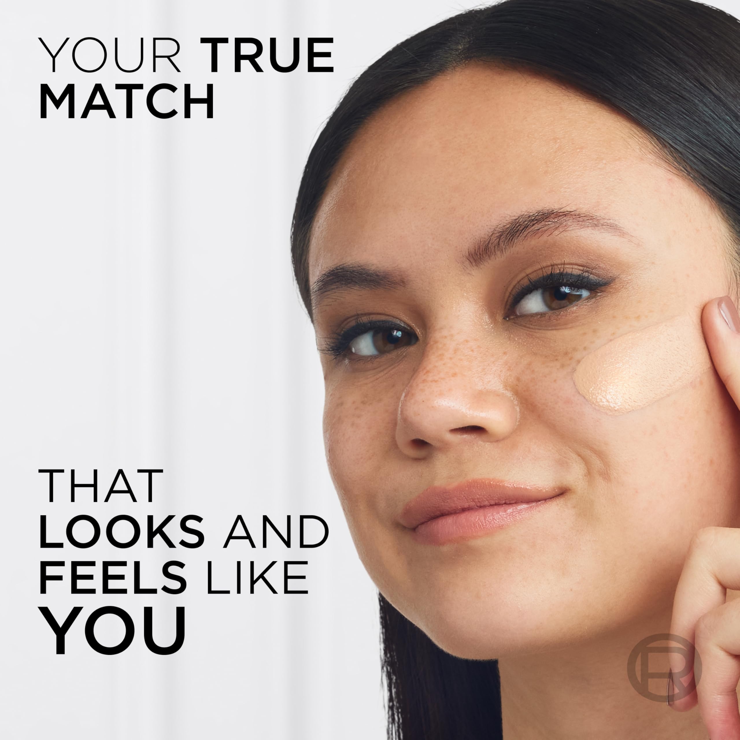 L'Oreal Paris True Match longwear look hints at all-day comfort.