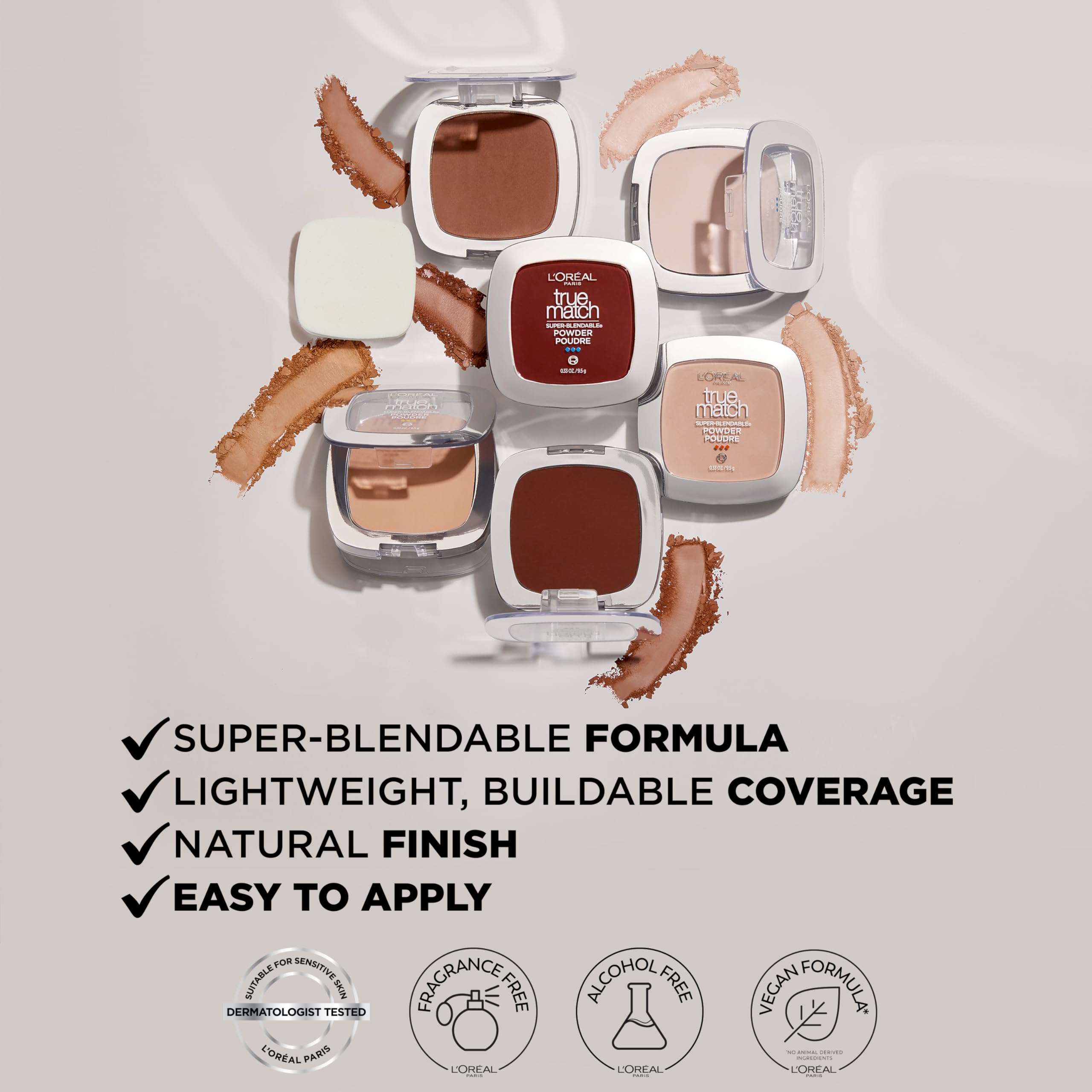 L'Oreal Paris True Match powder used to blot shine on the T-zone
