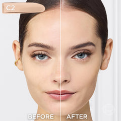 Texture close-up demonstrates a blendable liquid formula.