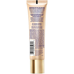 Close-up swatch of L'Oreal Paris Visible Lift Luminous Serum Tint on skin showing sheer color.
