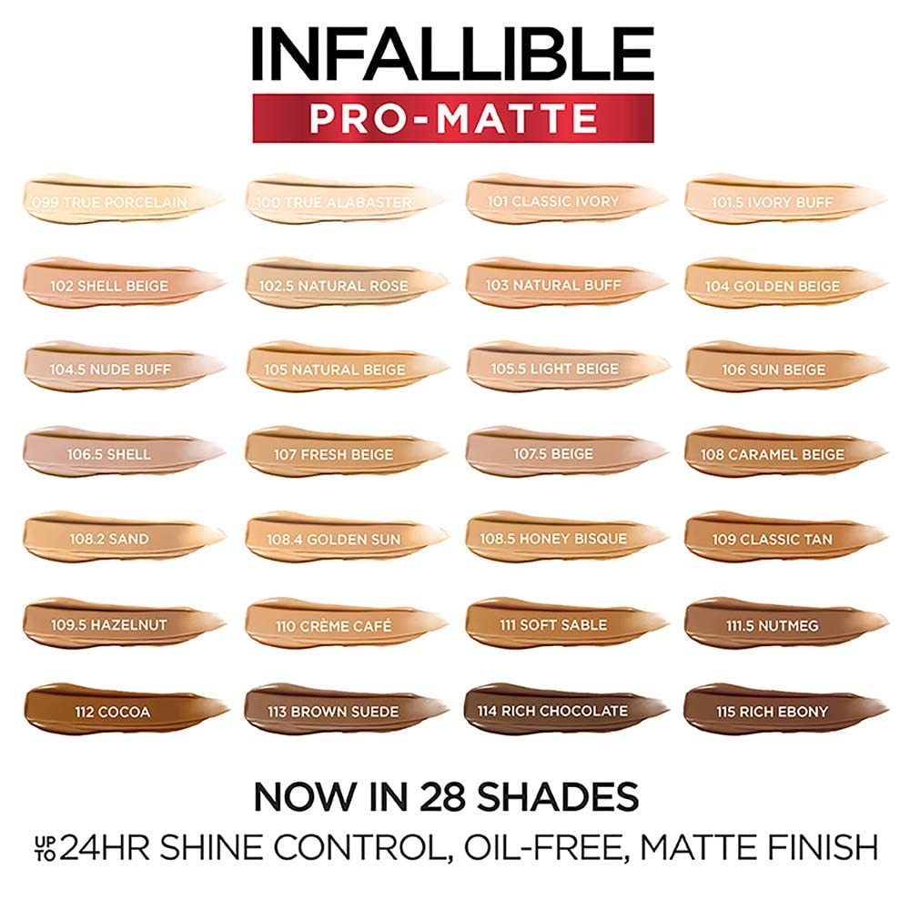 L'Oreal Paris Infallible Pro-Matte Foundation Soft Sable brush for smooth, even coverage.