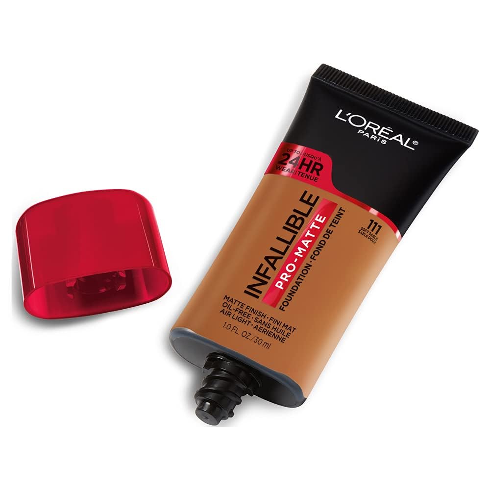 L'Oreal Paris Infallible Pro-Matte Foundation Soft Sable pump enables easy, precise application.