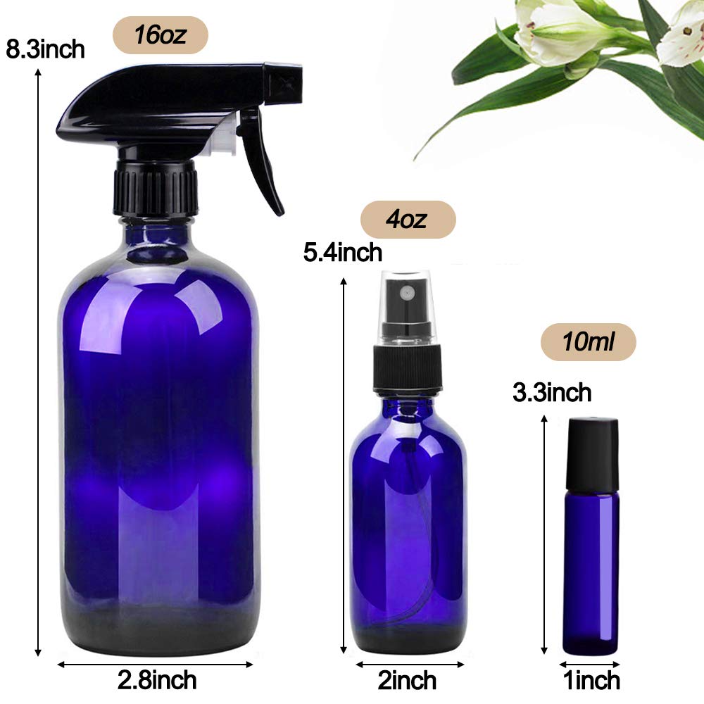 Loretoy nine 10 ml roller bottles for sampling essential oils and skincare blends.