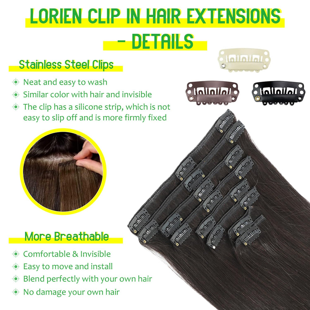 Lorien 1B natural black shade on real human hair