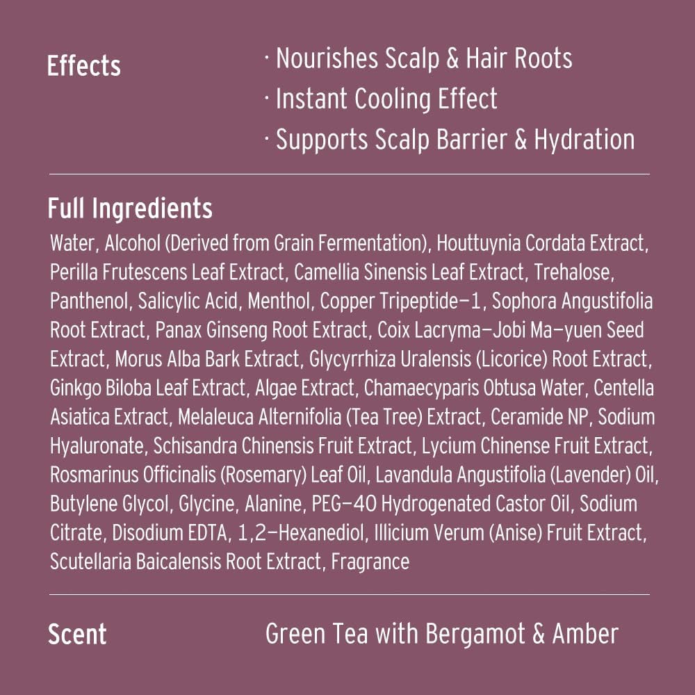 LORINIQUE L01 tea tree extract visual promotes clean, balanced scalp.