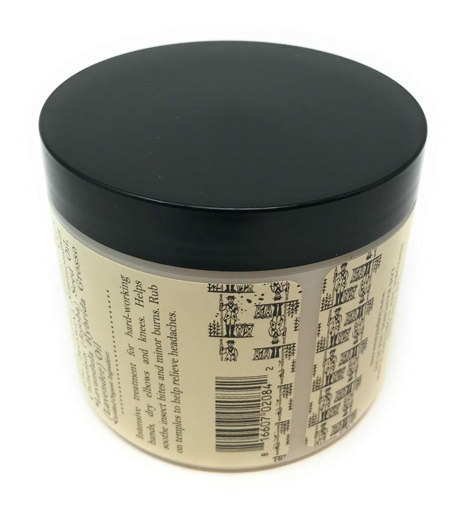 Los Poblanos Lavender Hand Salve application, smooth dispense for palm and fingers.