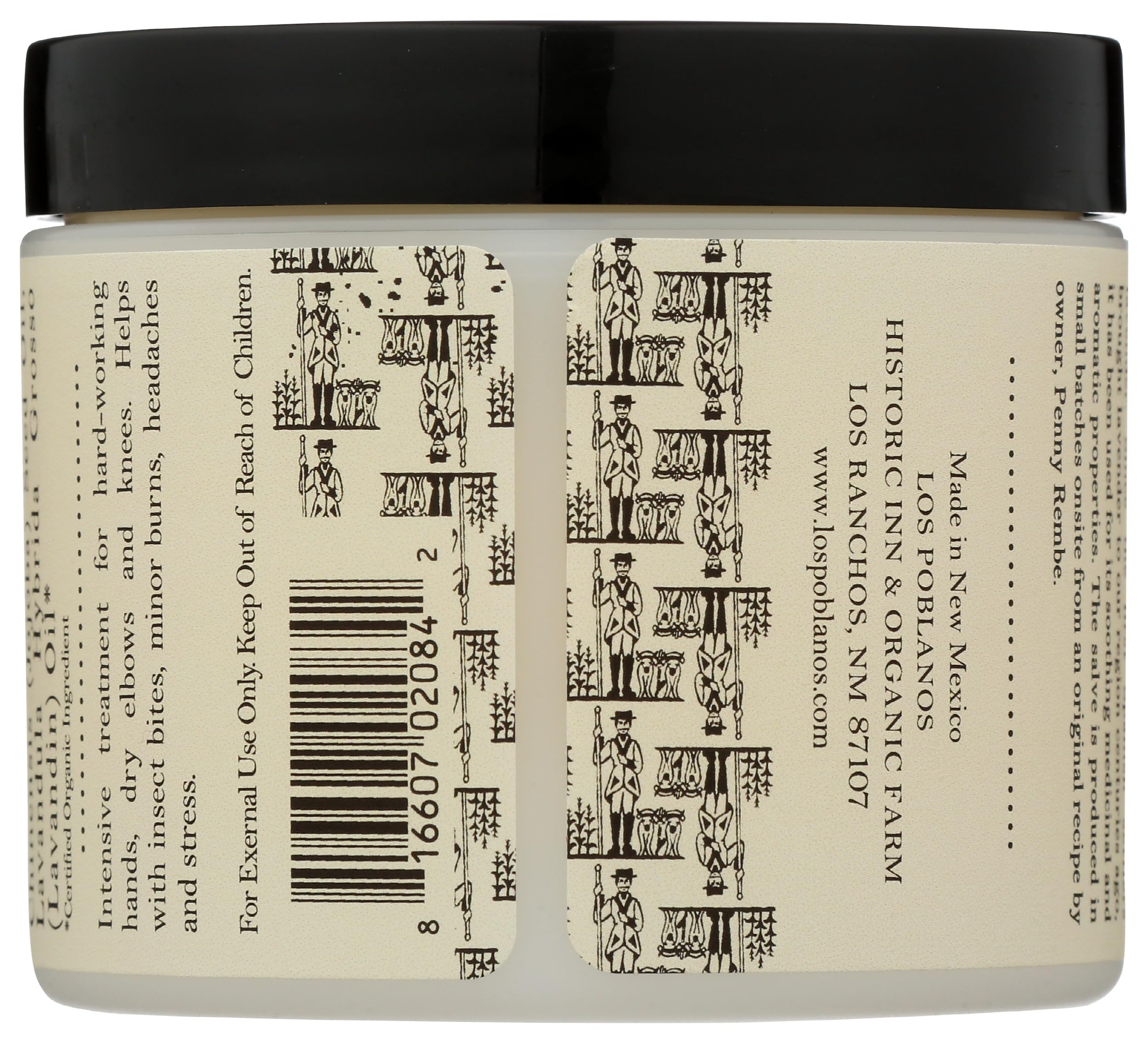 Los Poblanos Lavender Hand Salve packaging image showing a compact 4oz jar.