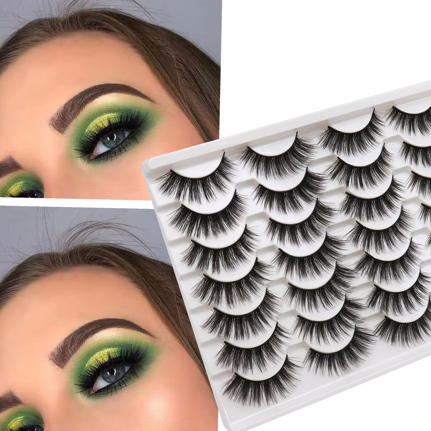 Losha handmade wispy faux mink lashes offer soft, feather-light comfort
