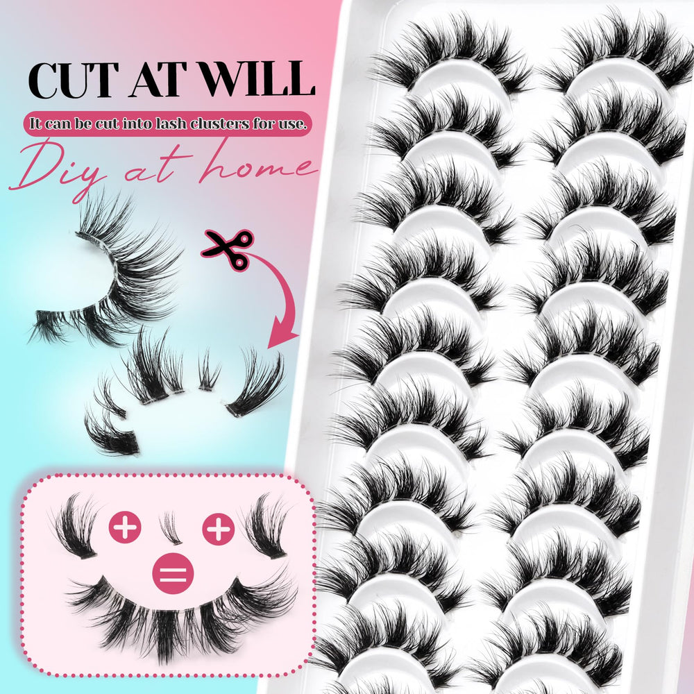 Losha Lashes cat eye length progression 7-14mm for customizable drama
