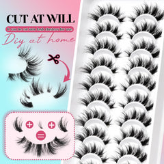 Losha Lashes cat eye length progression 7-14mm for customizable drama
