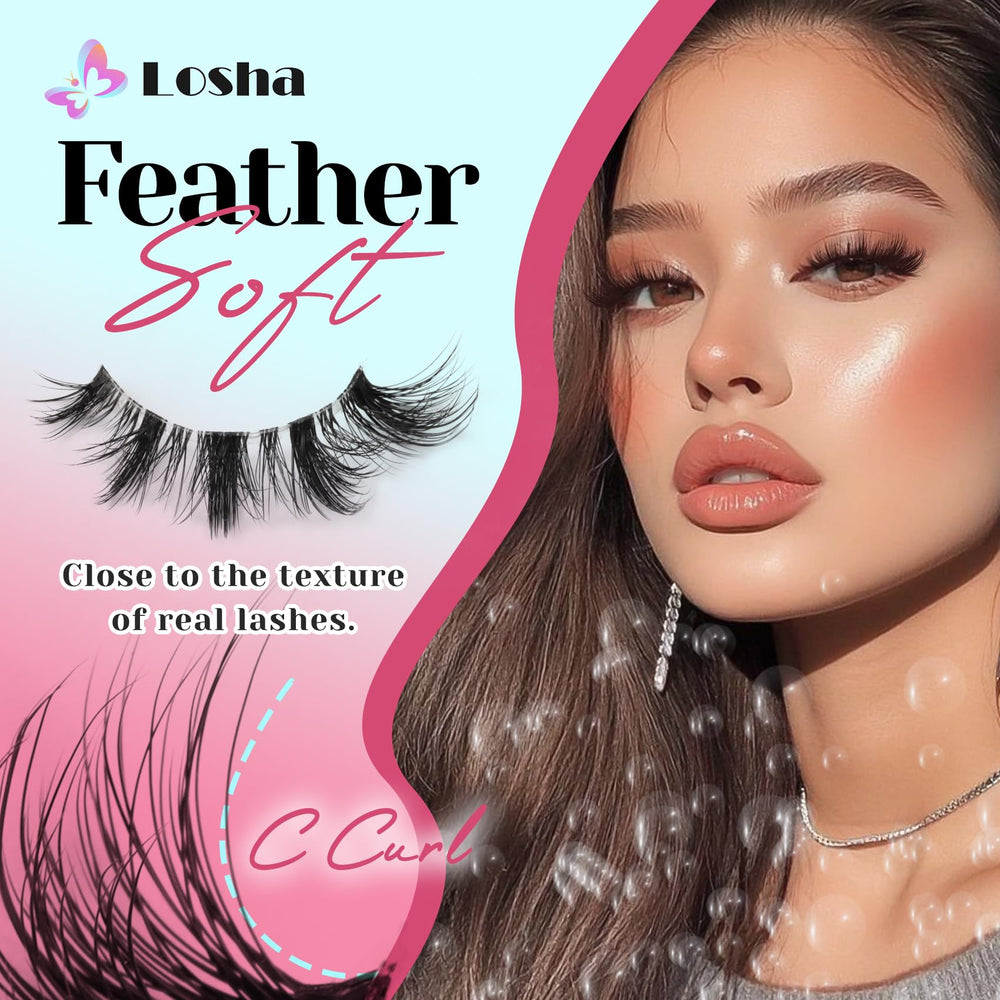 Losha Lashes dual-wear cut segments for versatile styling