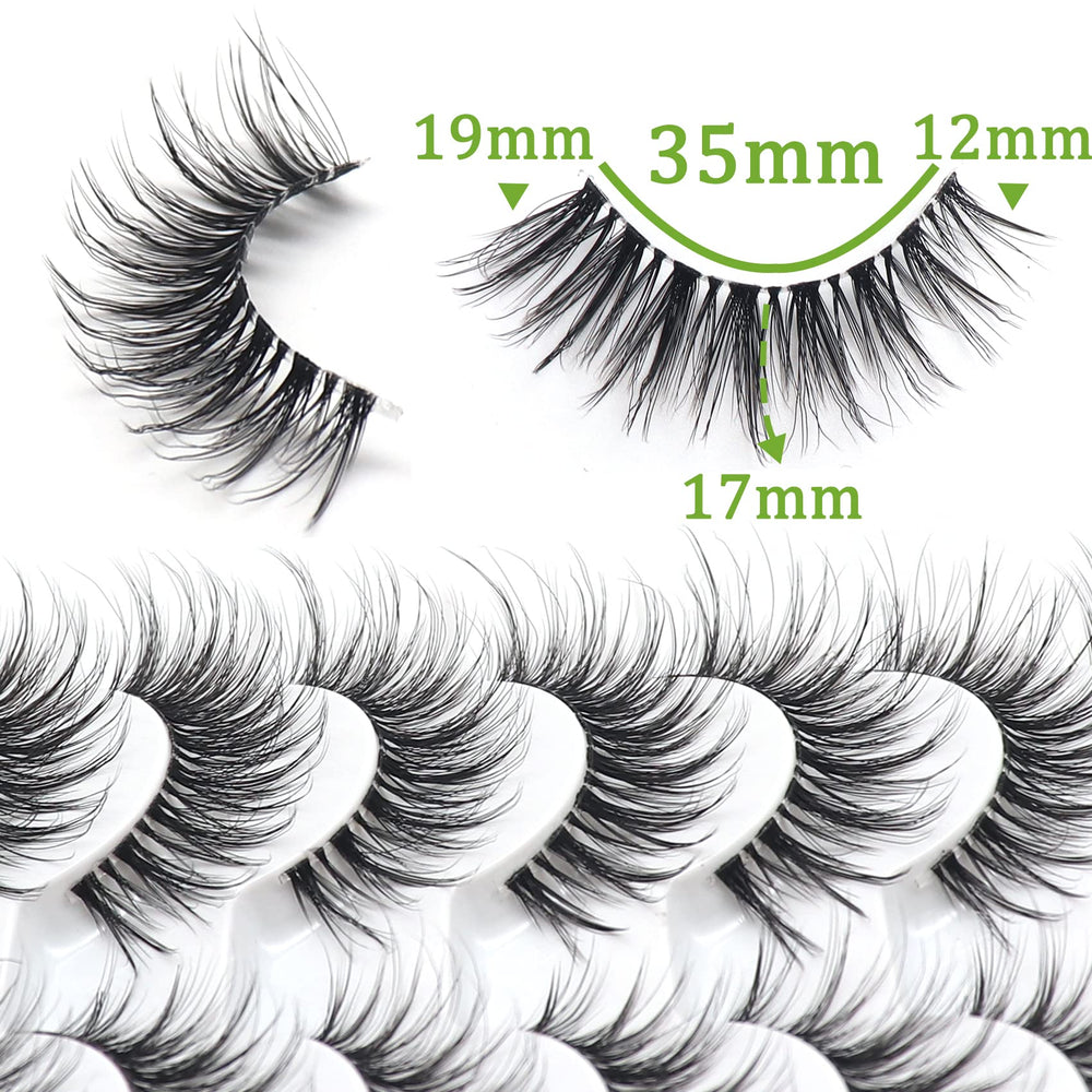Losha vegan fibers false eyelashes offering cruelty-free, skin-friendly comfort.