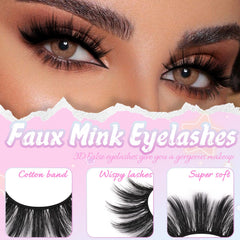 Losha wispy 3D volume lashes provide fuller, feather-light lash enhancement.
