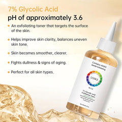 Loske 7% Glycolic Toner applying to skin for pore refinement