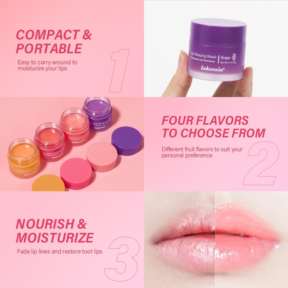 Loske Grapefruit sleeping lip mask bottle highlights premium lip care