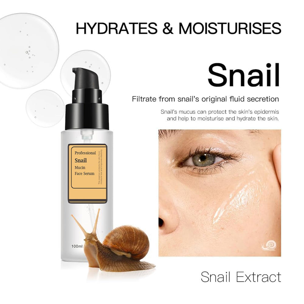 Loske Snail Mucin Serum application routine shot for day and night use