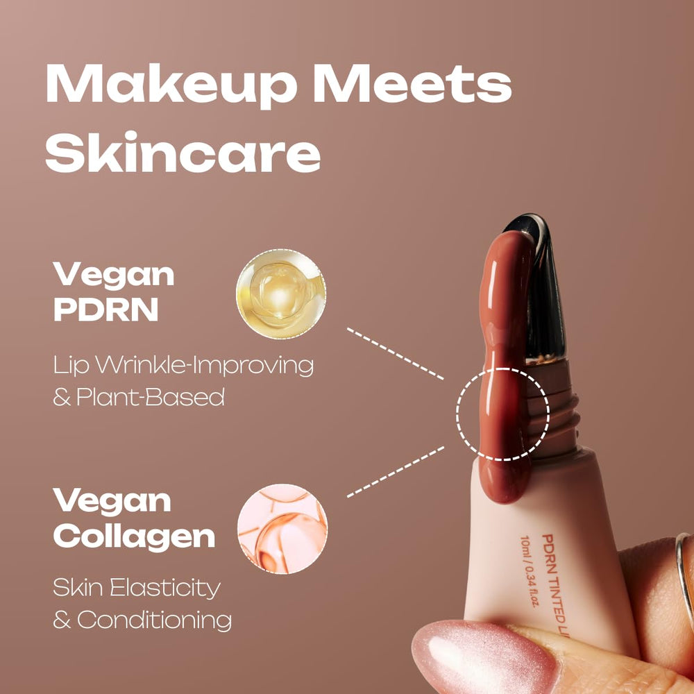 Losy Kim PDRN Tinted Lip Serum glass-like finish enhances natural lip tone