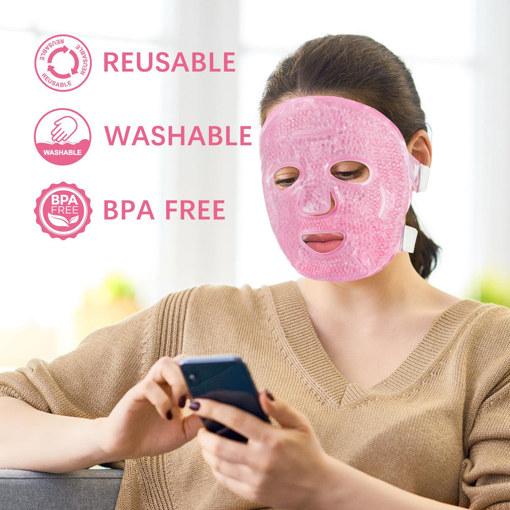 LotFancy Face Ice Pack washable view emphasizing reusable design