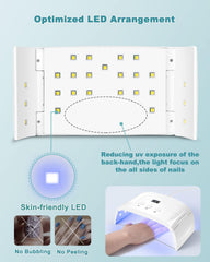 Lotifie lamp features 3 timers and LCD display for precise curing.