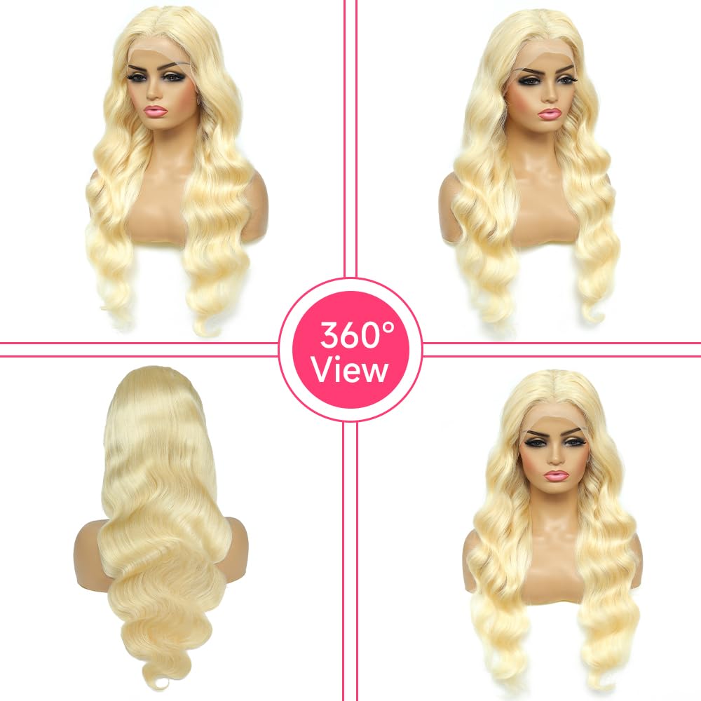 613 body wave texture on transparent lace front for versatile styling.