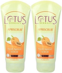 Lotus Fresh Apricot Scrub pack of 2 exfoliates for smoother skin