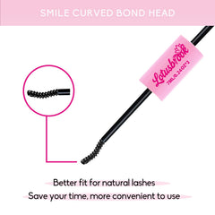 Smart curved brush design from Lotusbrook for precise lash base reinforcement.