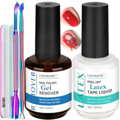 Louinstic gel nail remover bottle with pump for quick polish removal