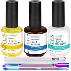 LOUINSTIC gel nail remover bottle for fast, clean polish removal.