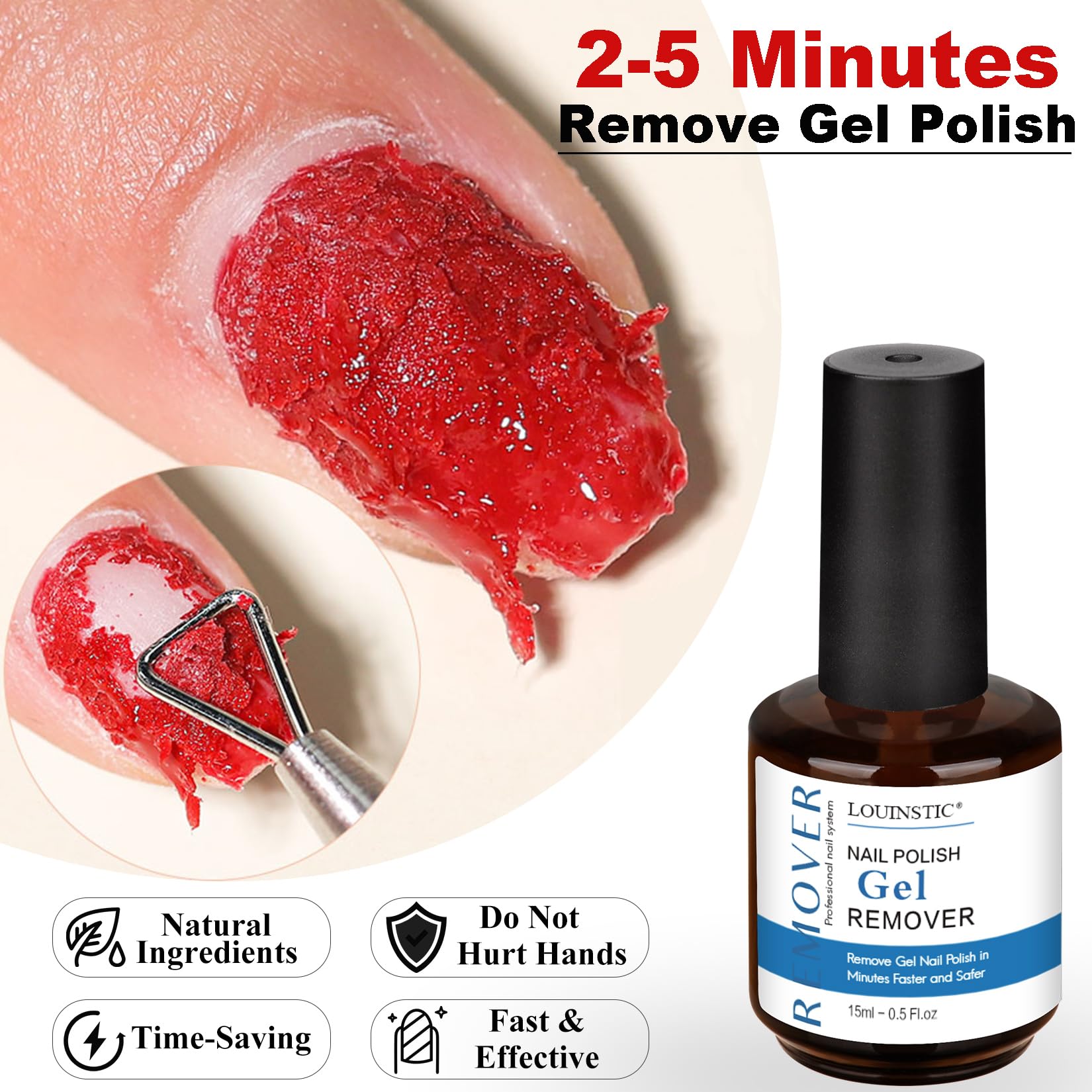 LOUINSTIC latex for nails creating a protective barrier during removal.
