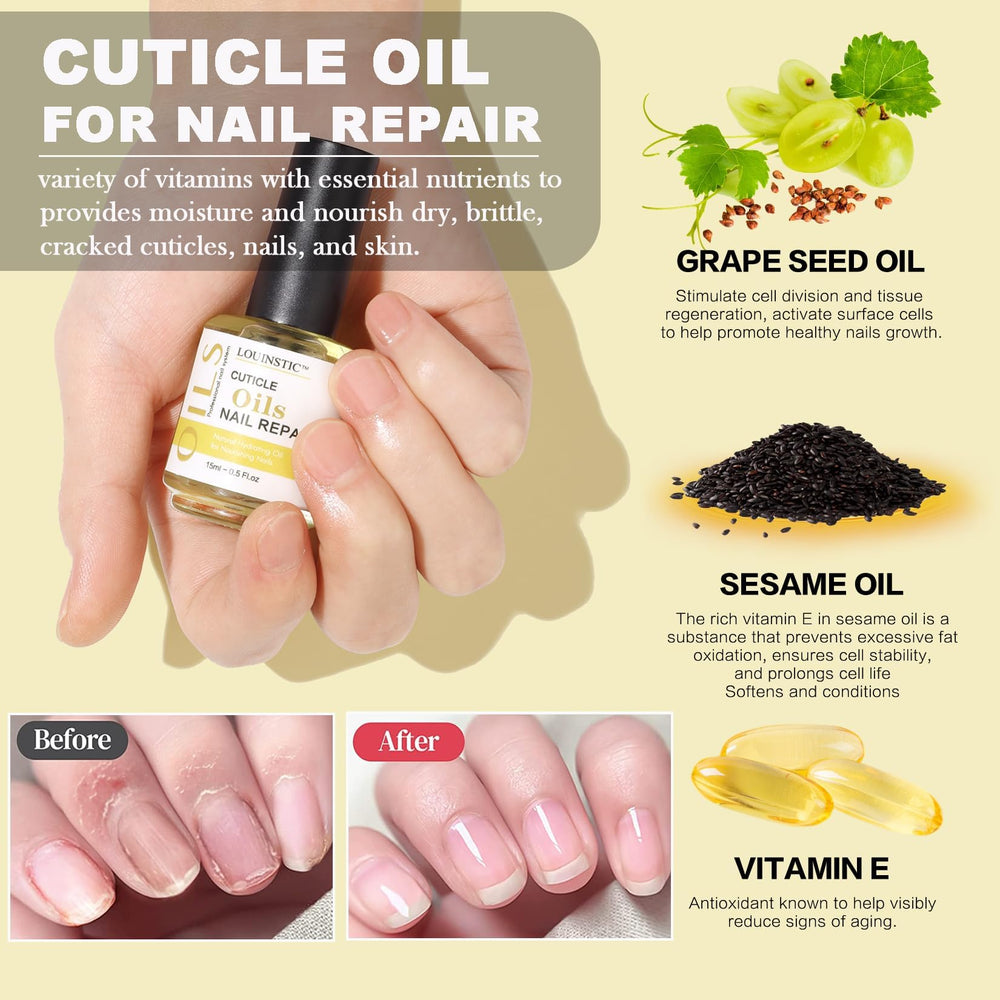 LOUINSTIC nail file included for smoothing edges after removal.
