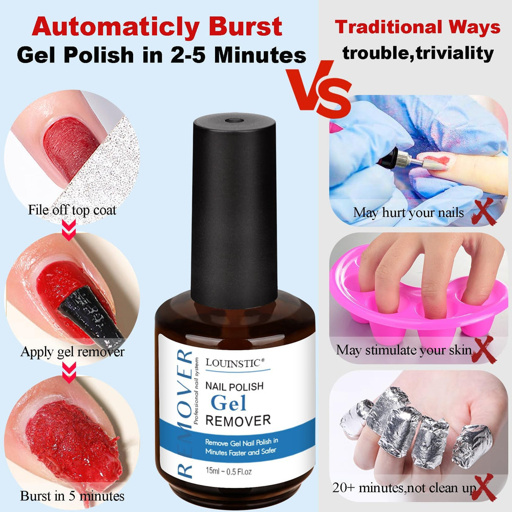 LOUINSTIC nail-safe formula keeps natural nails healthy after removal.