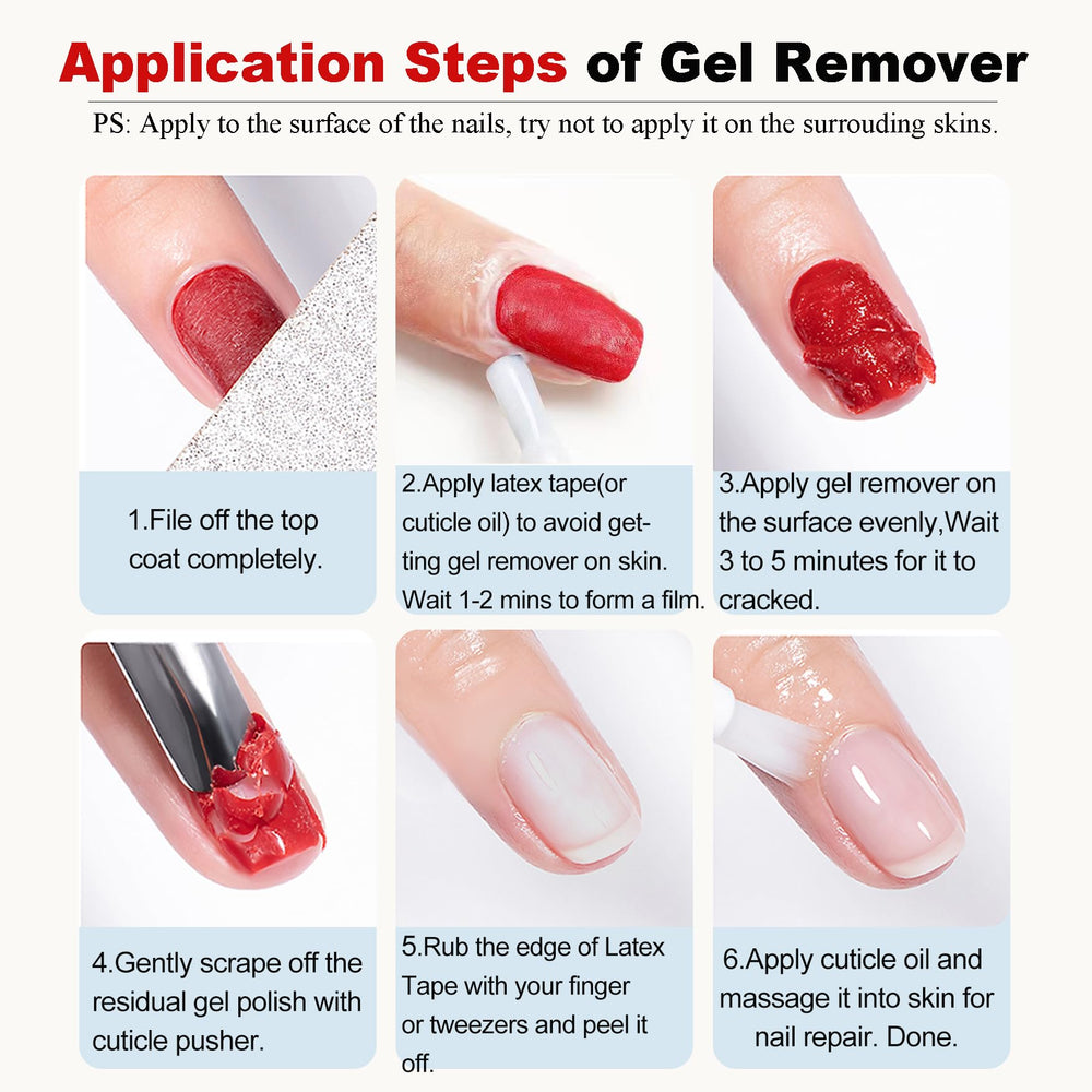 Applying remover on a nail demonstrates easy at-home use
