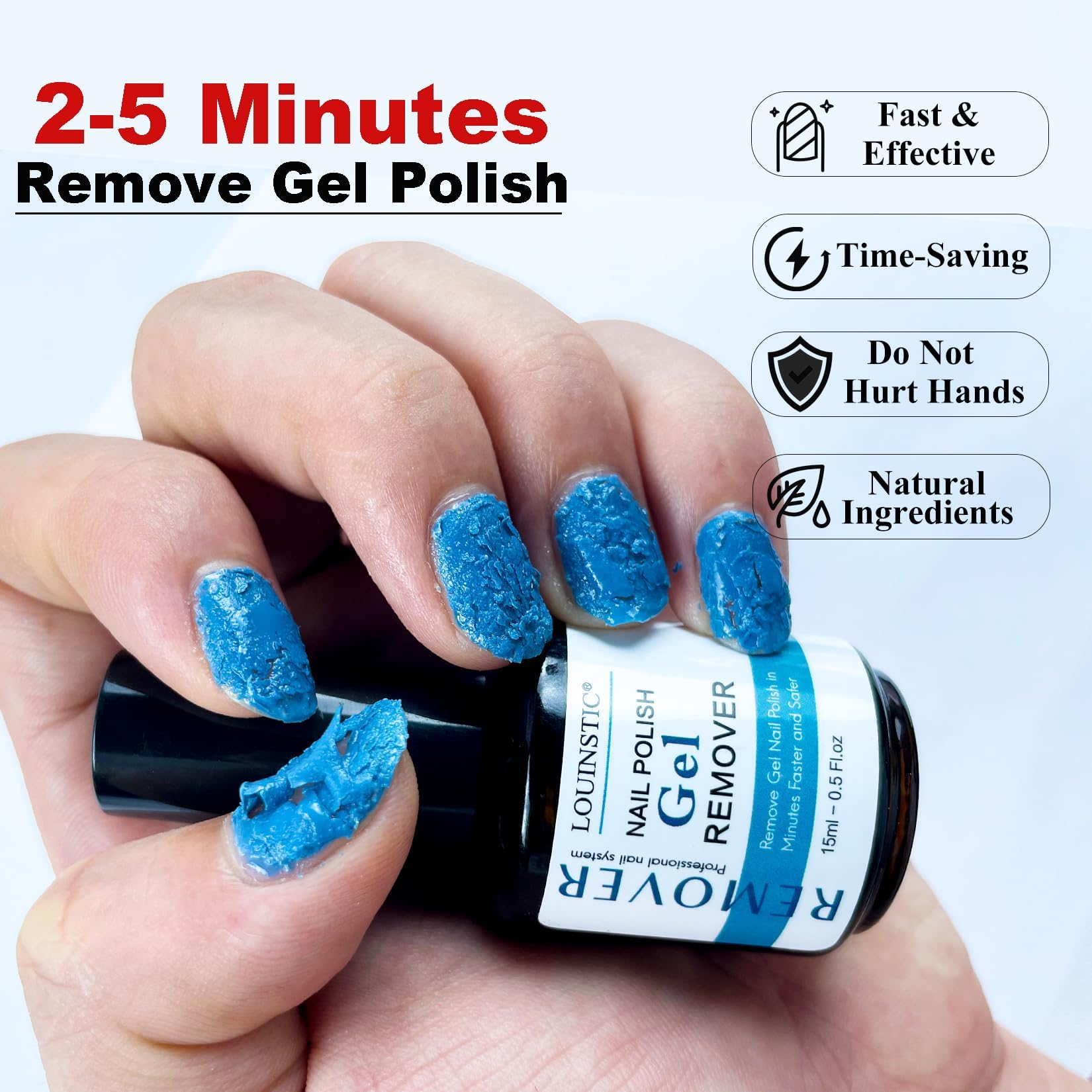 LOUINSTIC safe organic solvent illustration highlighting acetone-free formula