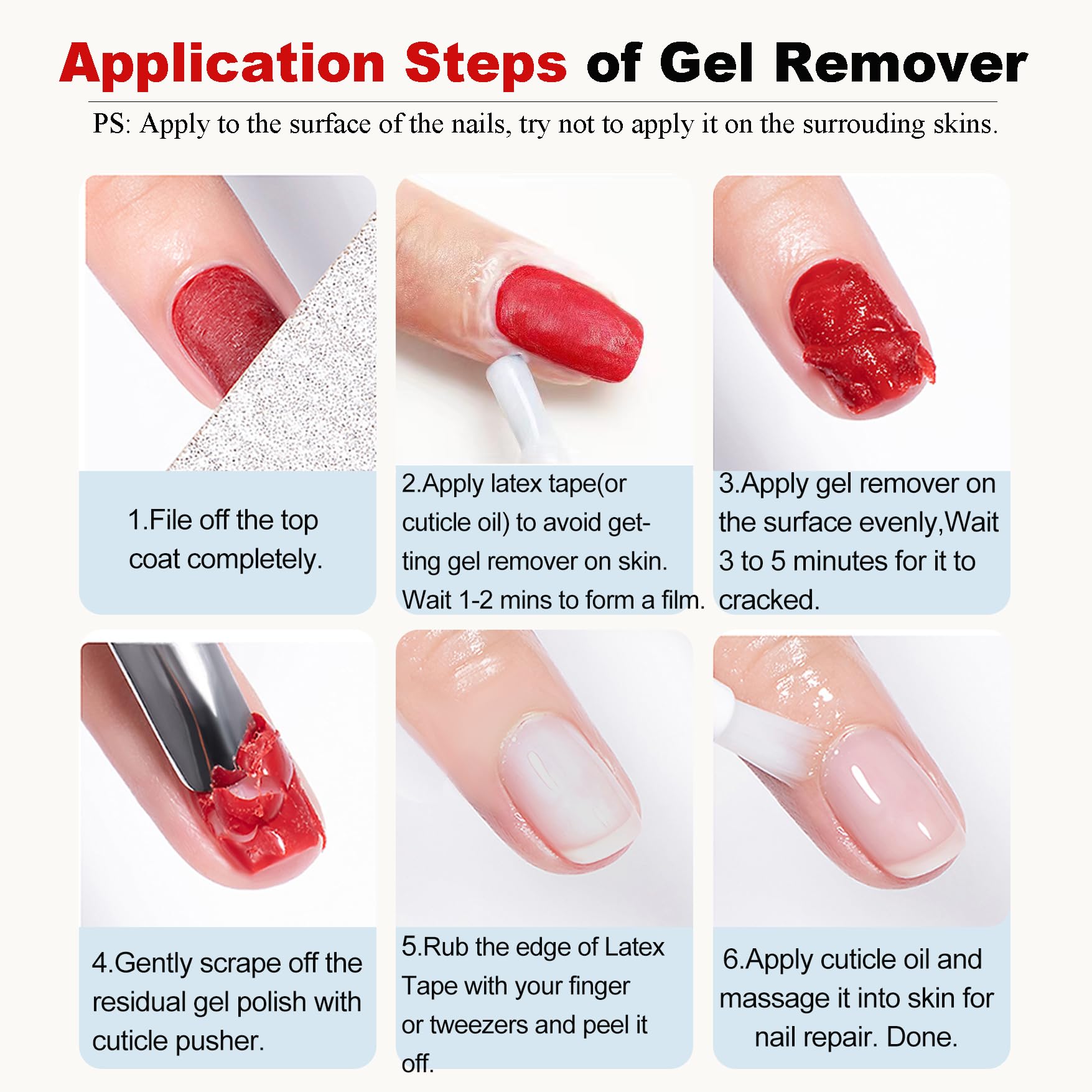 Louinstic three-step removal guide shows a simple routine.