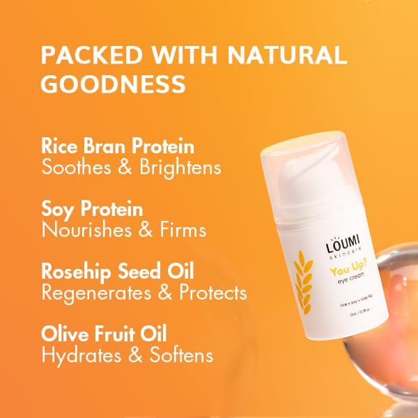LOUMI You Up Eye Cream jar demonstrates gentle hydration for brighter under-eye area